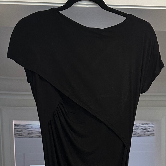 BIRD by JUICY COUTURE Black Asymmetric Ruched Jersey Dress - Size M - Picture 9 of 11